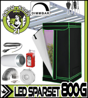 LED GROWBOX SET GP120 - 120x120x200cm - sunLIGHT 900W